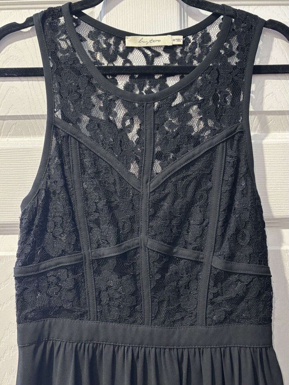 Women’s Black Lace Party Dress Size M Sleeveless Whimsigoth Grunge Vampy Witchy